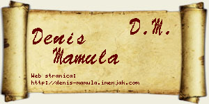 Denis Mamula vizit kartica